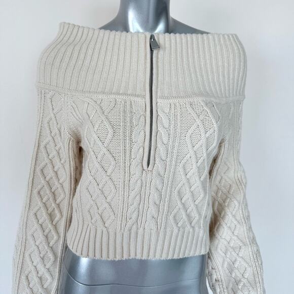 NWT!!! Jonathan Simkhai women off the shoulder sweater size S Retail 385$ - Picture 2 of 8